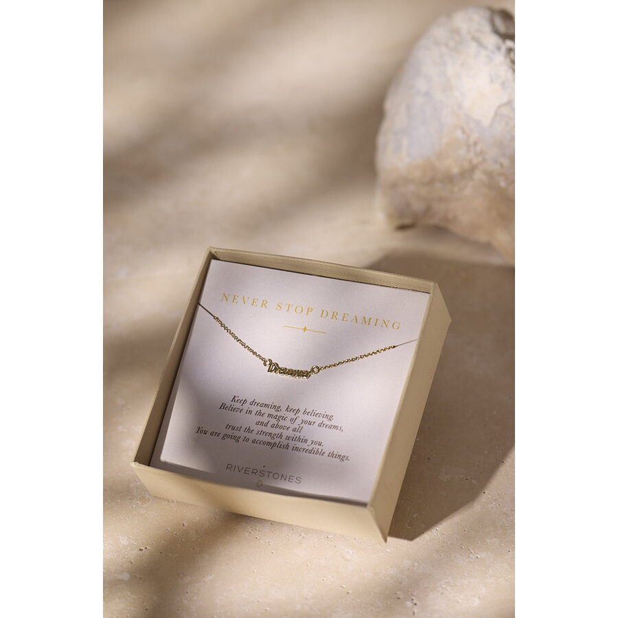 Never stop dreaming Necklace Gold Plated-3
