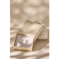 thumb-Coral Hoops Verguld (labradorite)-5