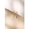 Coral Hoops Verguld (labradorite)