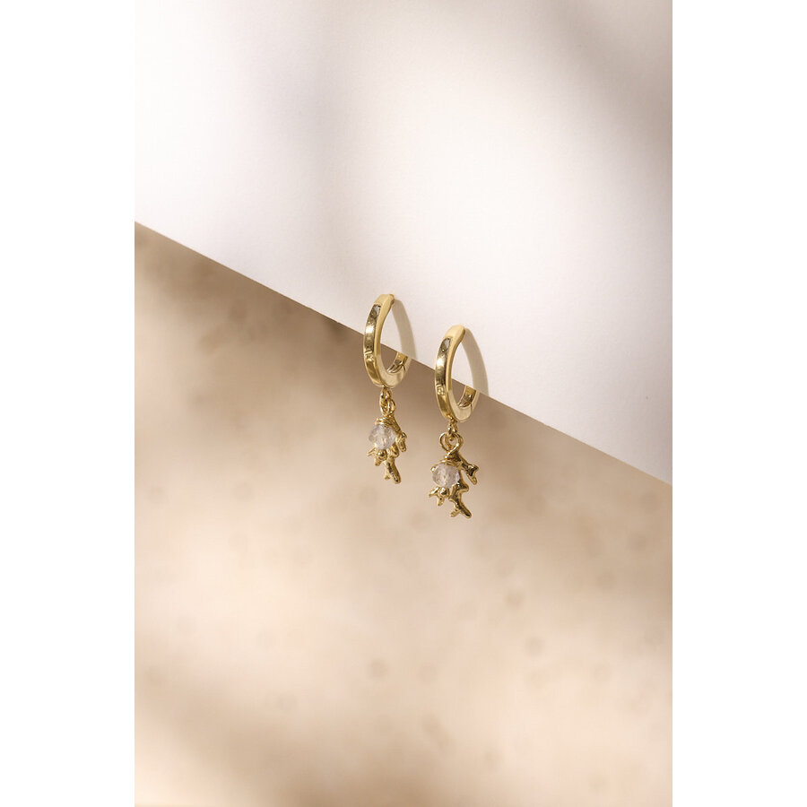 Coral Hoops Verguld (labradorite)-1