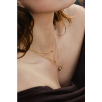 thumb-Wishbone Necklace Gold Plated-4