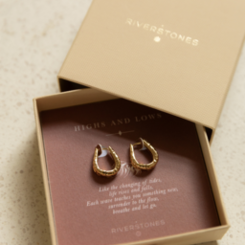 Tides Hoops Gold Plated (small) 