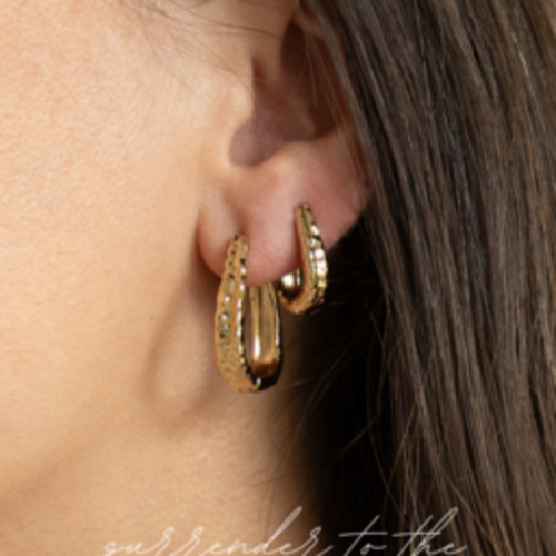 Tides Hoops Gold Plated (medium) 
