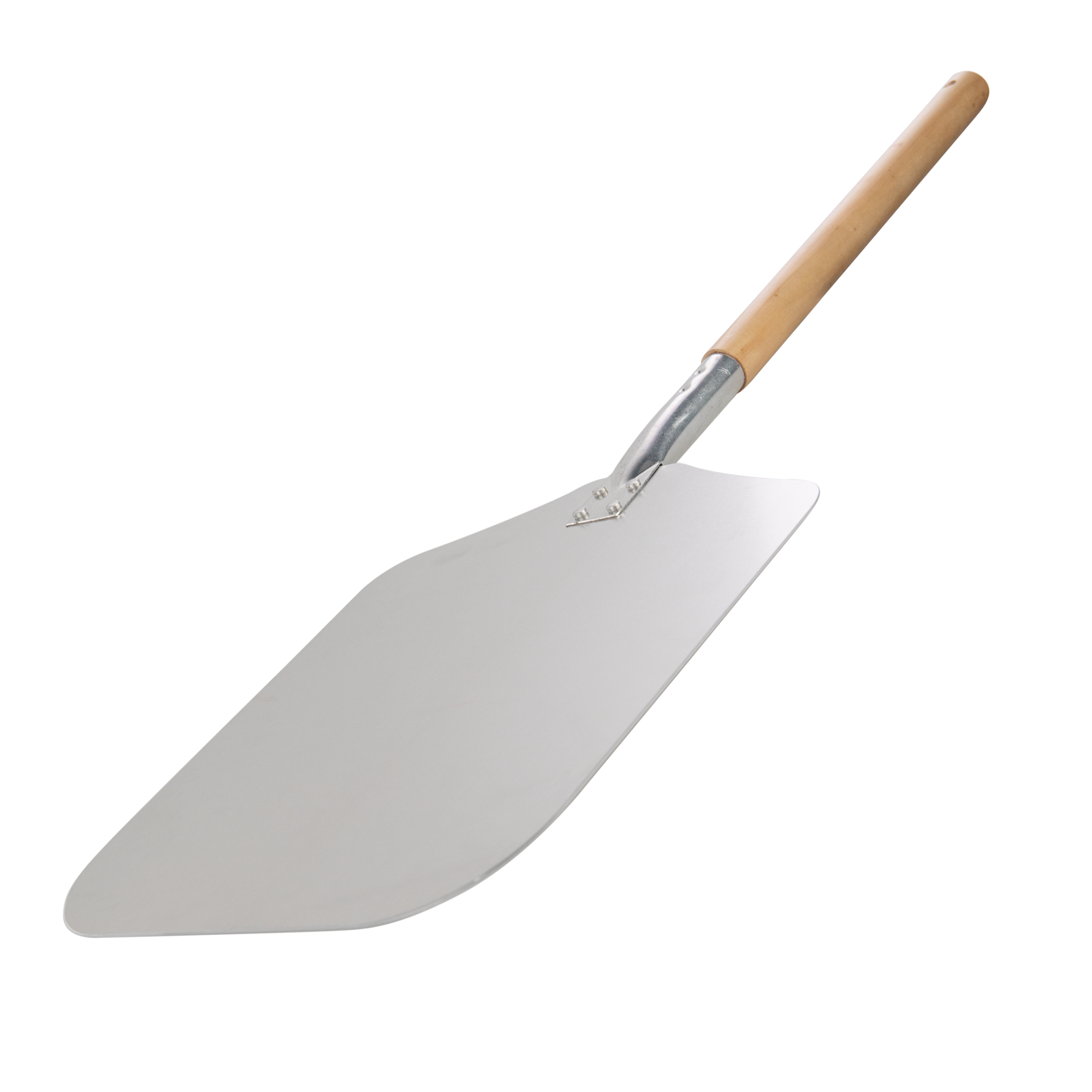 BIKO - Luxe Pizzaschep - Houten handvat - Vierkant - RVS