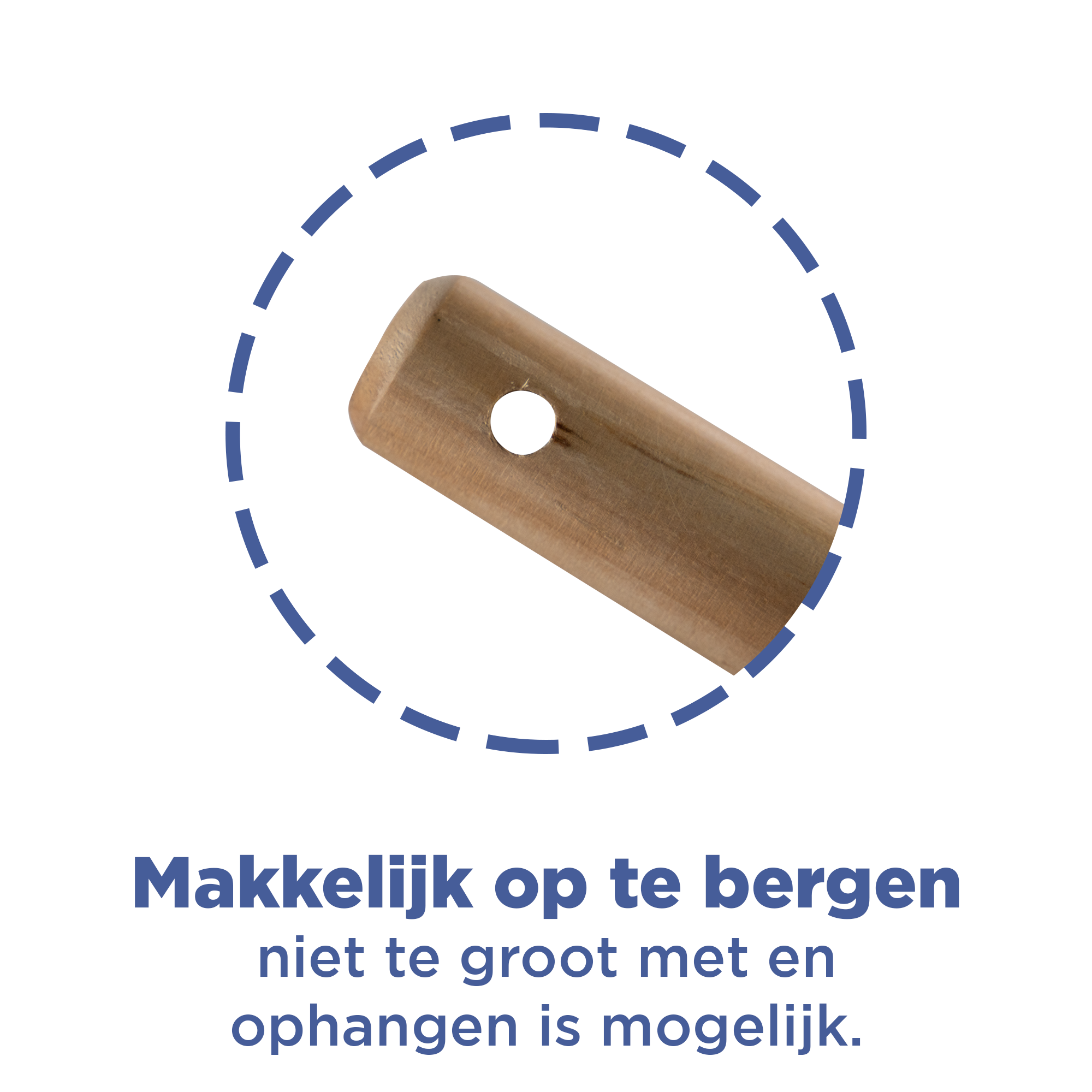BIKO - Luxe Pizzaschep - Houten handvat - Vierkant - RVS