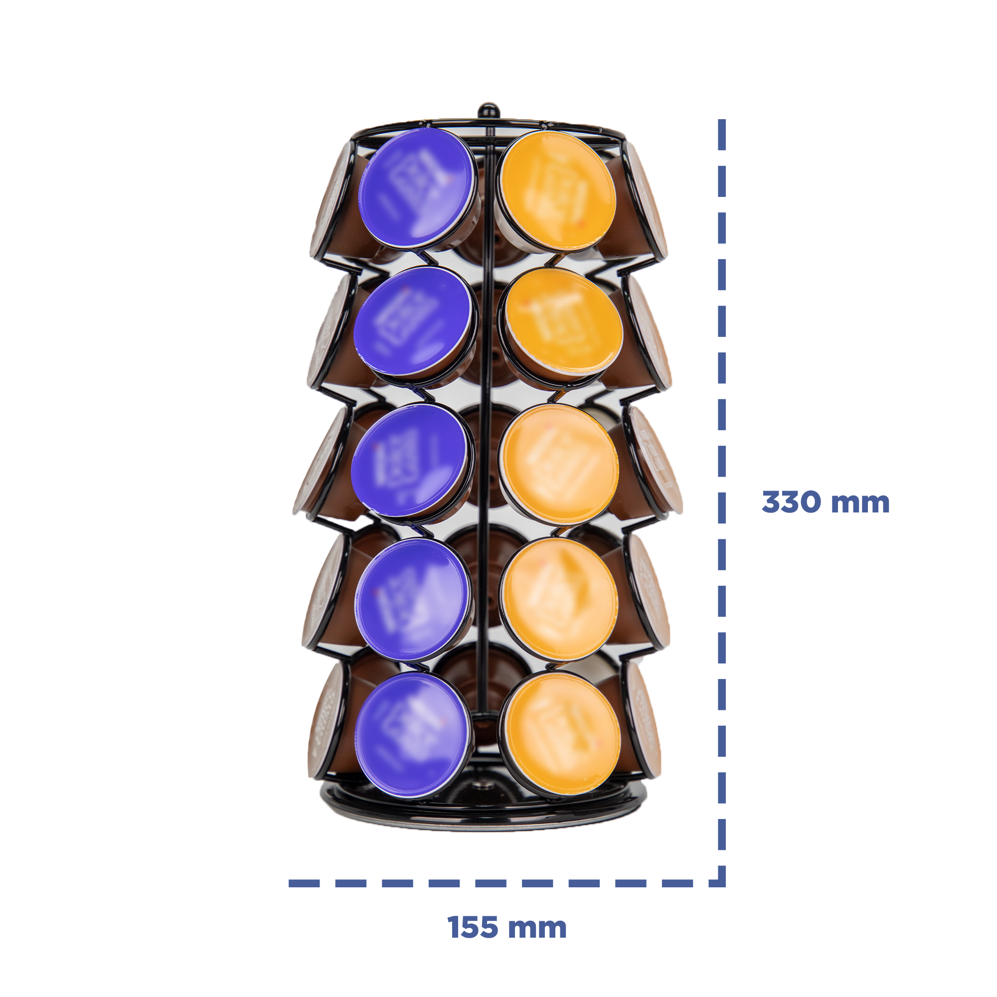 Dolce Gusto capsulehouder - 360° draaibaar - 35 stuks - Zwart