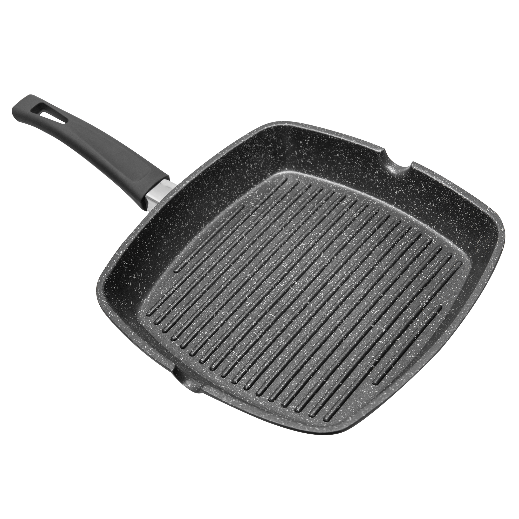 Grillpan - Marmeren coating - Zwart