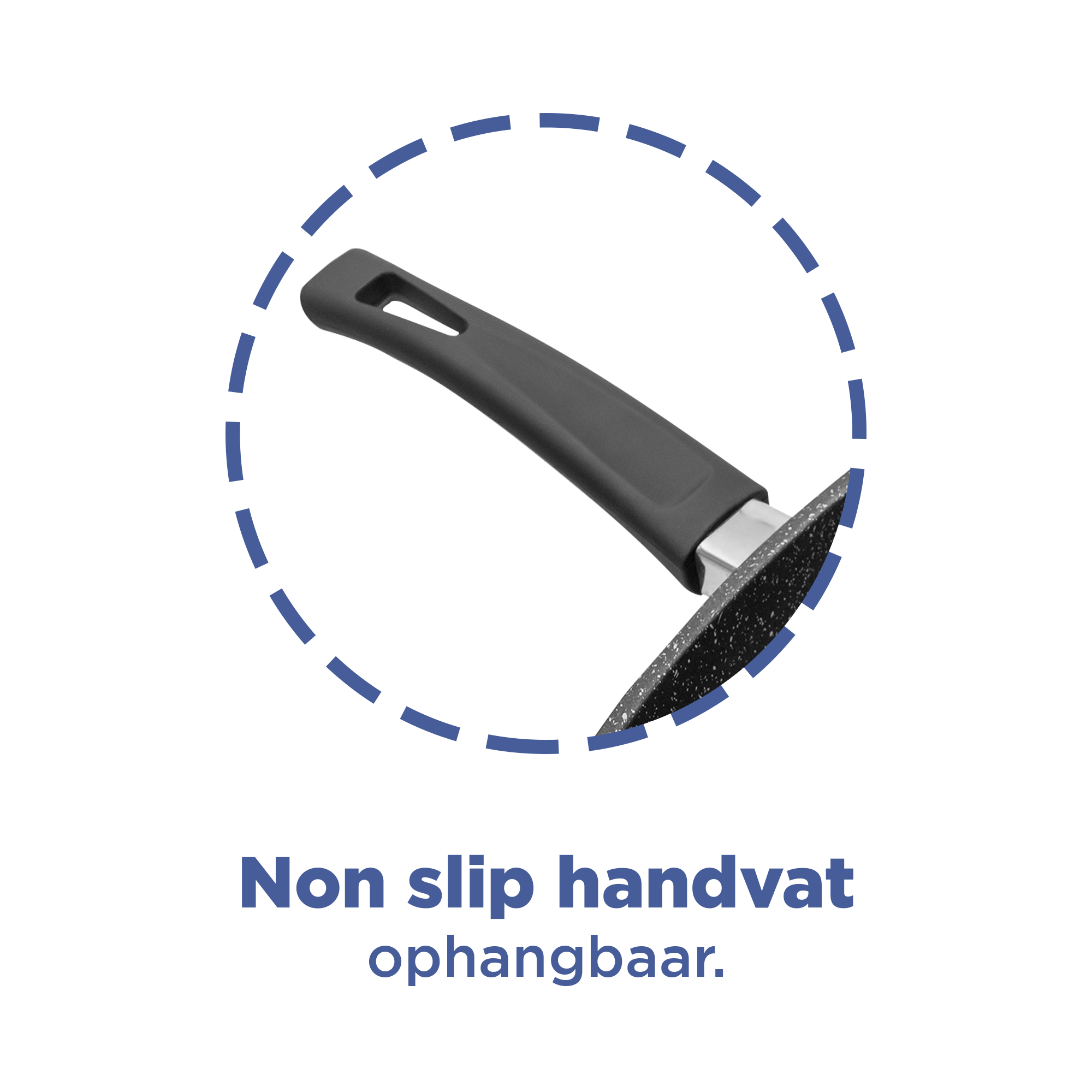 Grillpan - Marmeren coating - Zwart