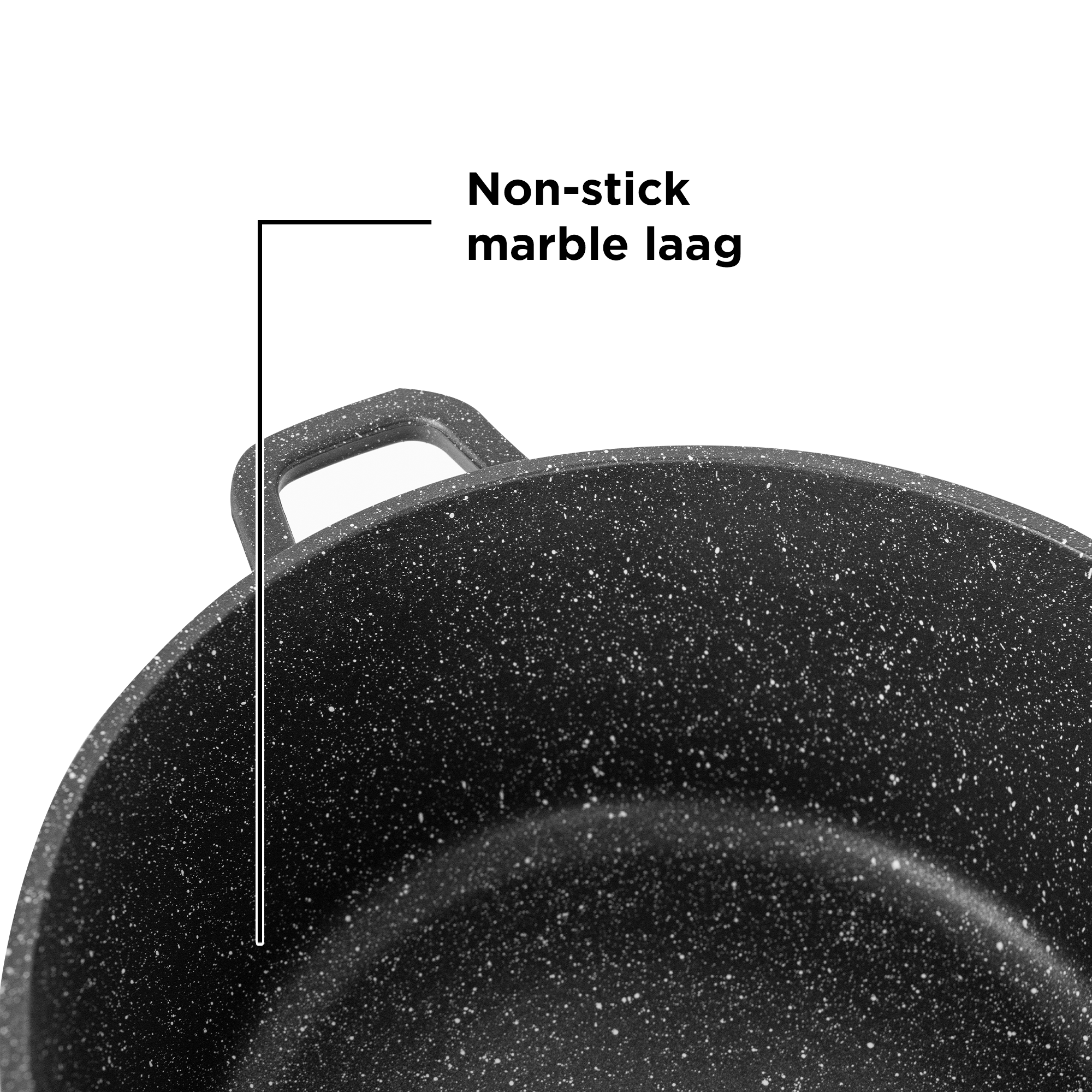 Braadpan Ø 40 cm - Glazen deksel marmeren coating - Blackstone