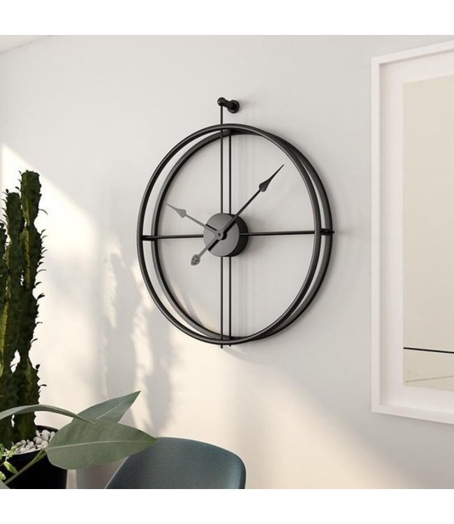 Gezichtsveld levering De Kamer Moderne klok - Wandklok zonder cijfers - Metaal - Ø80 cm - Zwart - VOTIRA.NL - Lifestyle en Wonen Gezichtsveld levering De Kamer Moderne klok - Wandklok zonder cijfers - Metaal - Ø80 cm - Zwart - VOTIRA.NL - Lifestyle en Wonen