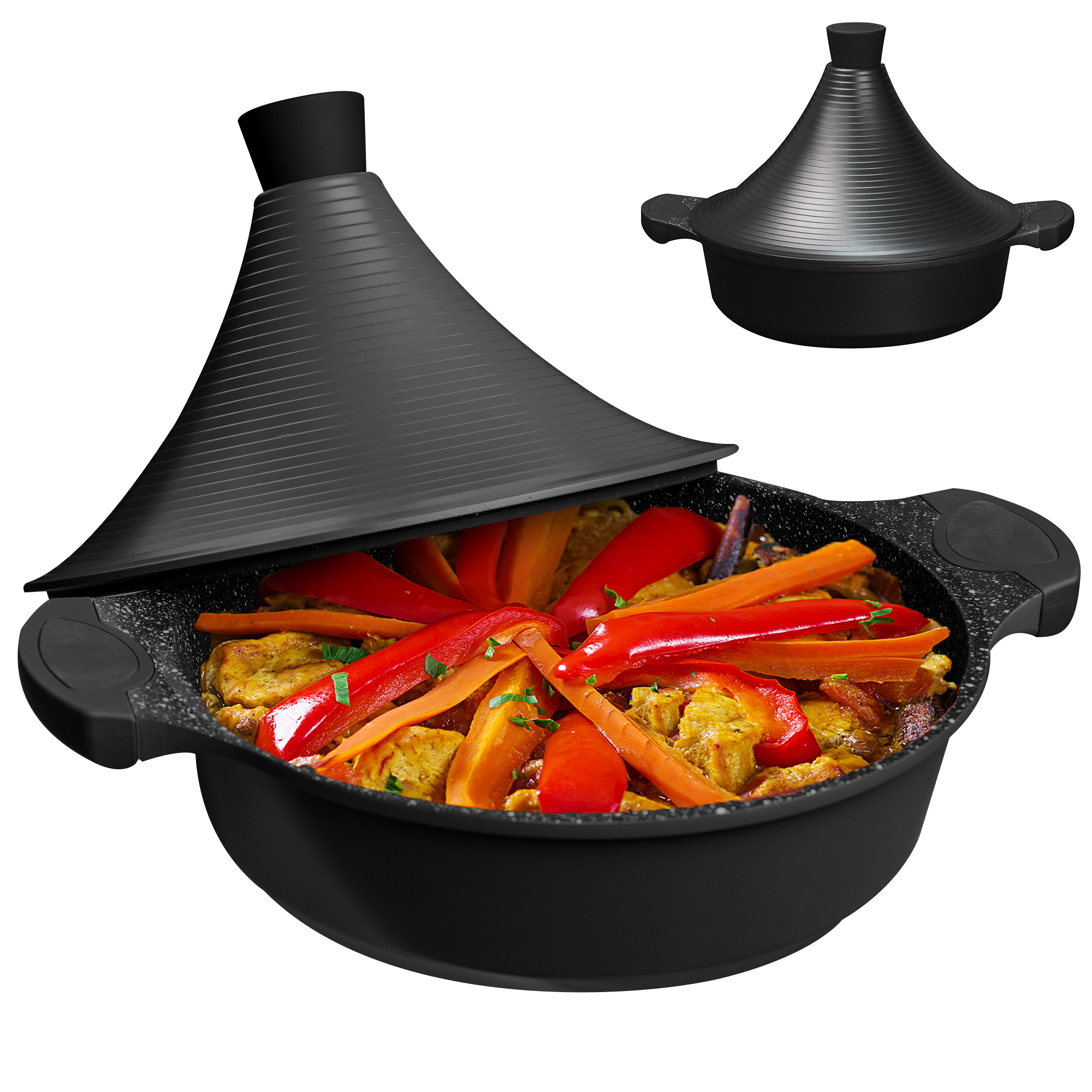 Aluminium Tajine | Meknes | Alle warmtebronnen | Ø 28 cm | Zwart