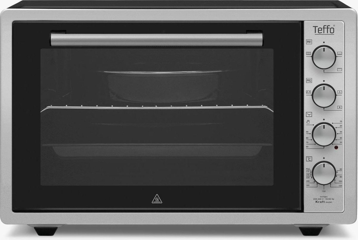 Vrijstaande Oven - Hetelucht oven XXL - Grill - 70 Liter - 1840W