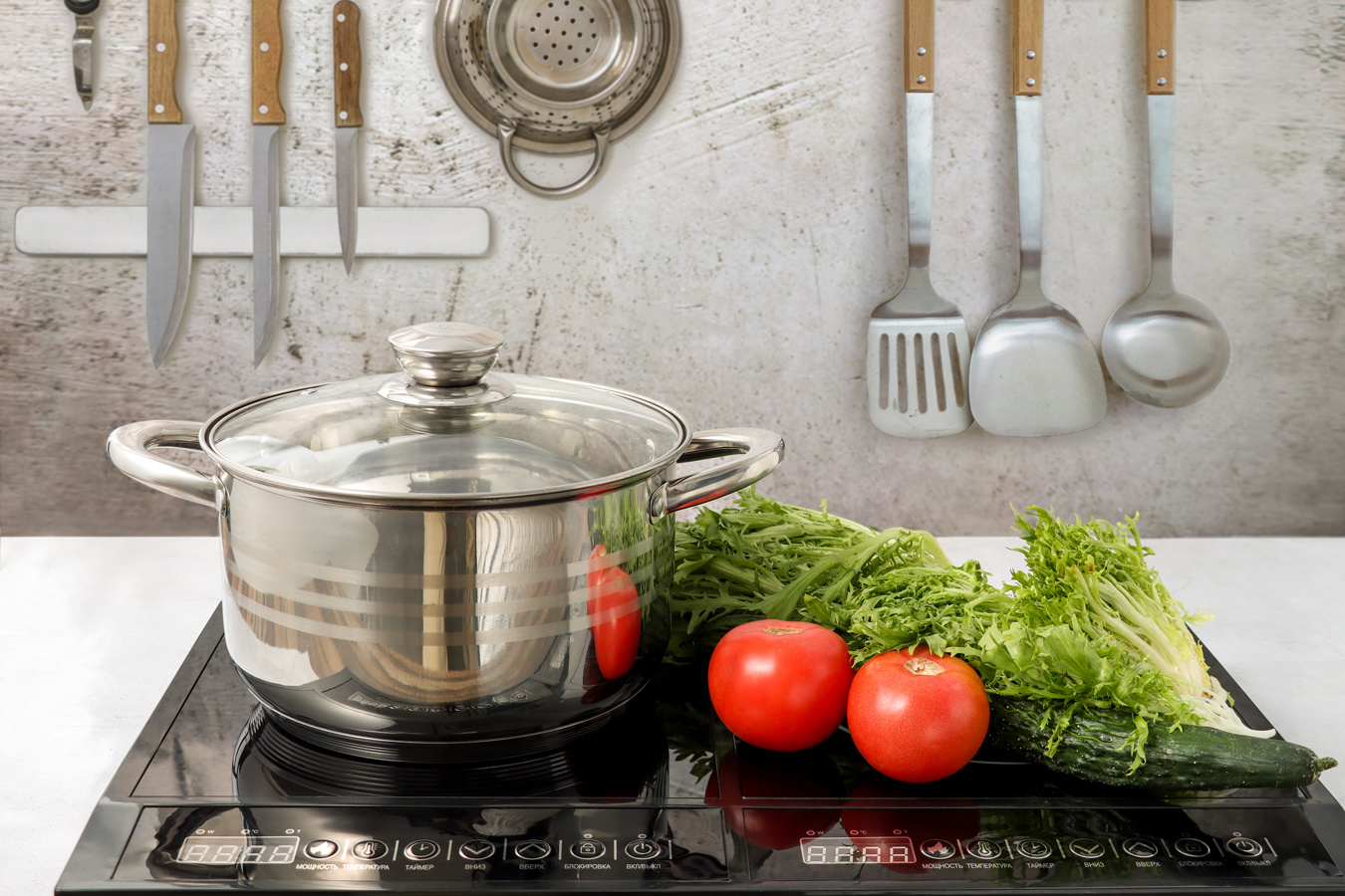 Pannenset - 12-delig - RVS/INOX - Glazen Deksels