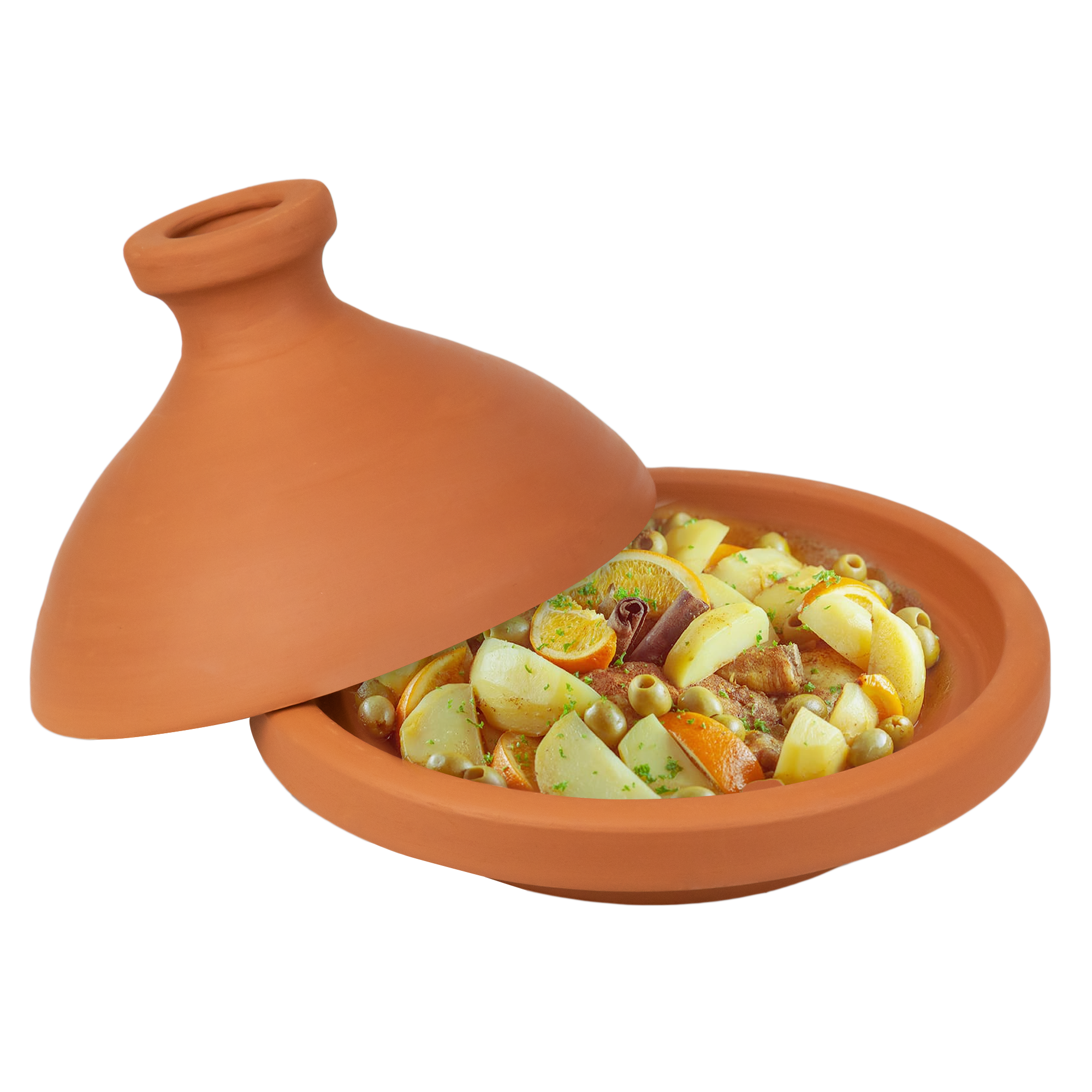 Marokkaanse tajine - Traditionele Tajine - Ongeglazuurd - Stoofpan - Ø 28 cm