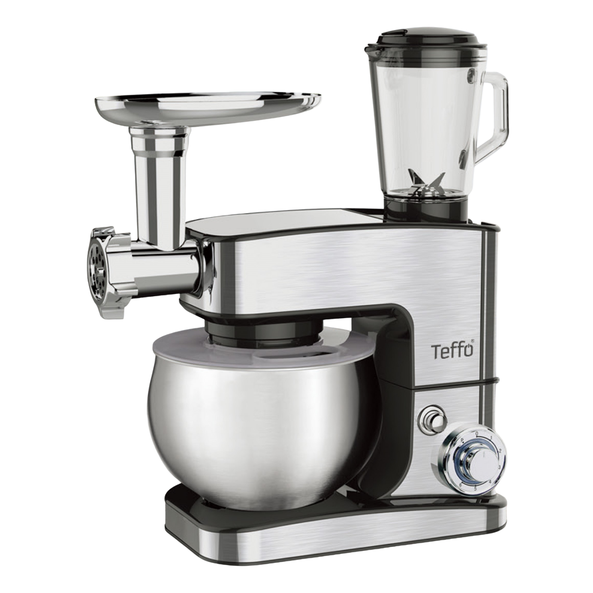 Multifunctionele mixer - Vleesmolen - Blender - 6 snelheden - 5L - RVS - 1300W