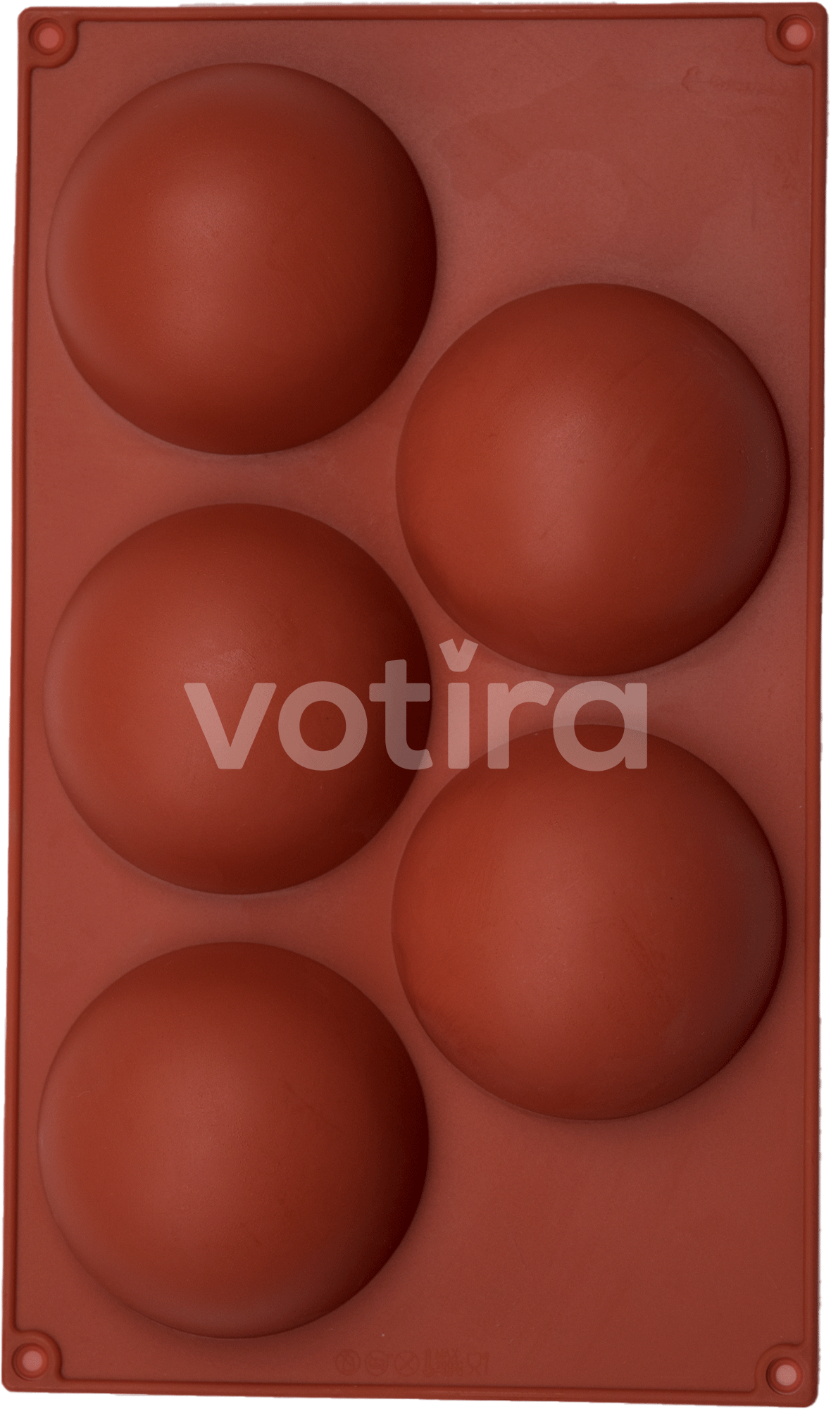 Siliconen bakvorm - Halve Bol - Mal - 5 vormpjes- Ø 8 x 4 cm