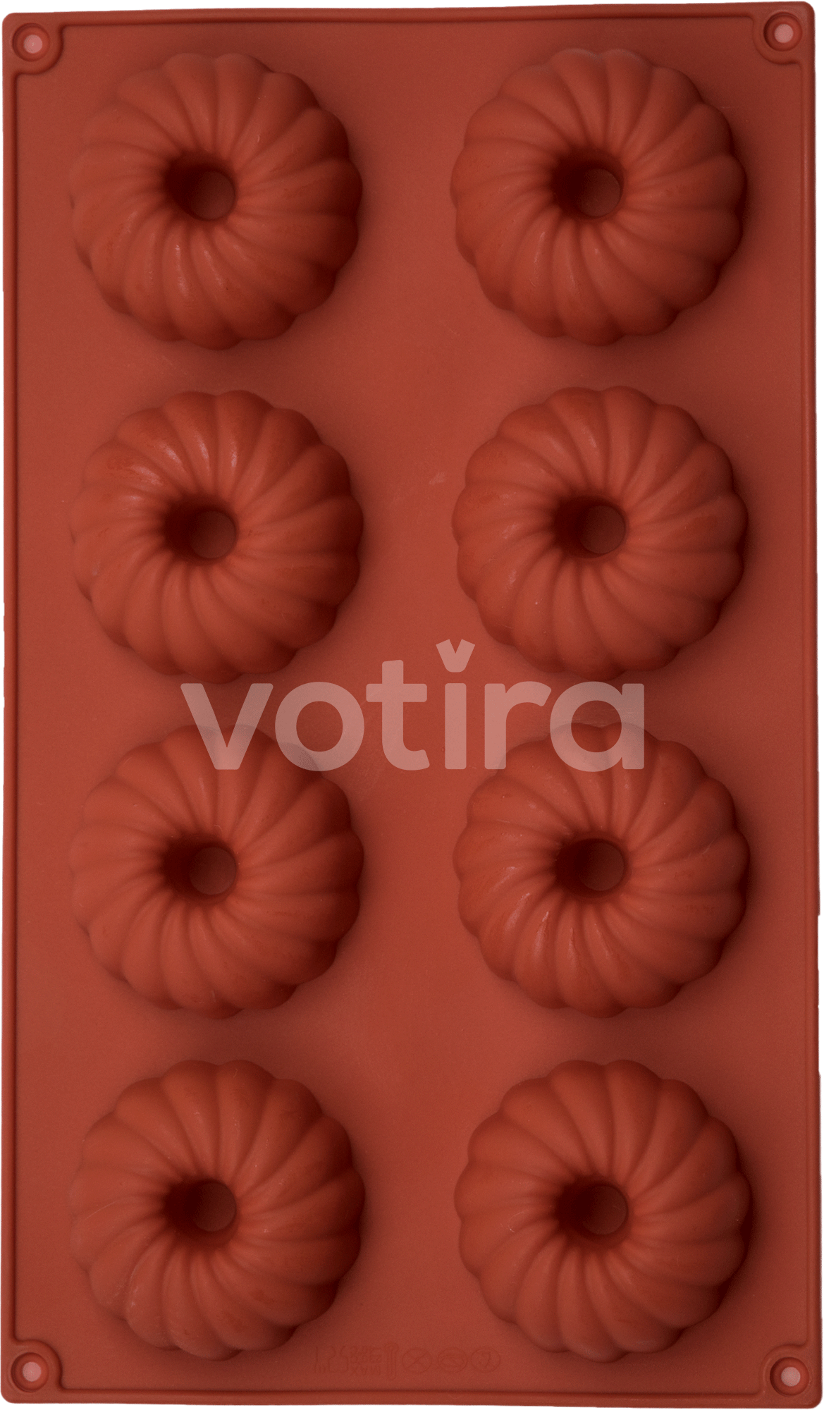 Siliconen bakvorm - Mini Tulband - Mal - 8 stuks - BPA-vrij