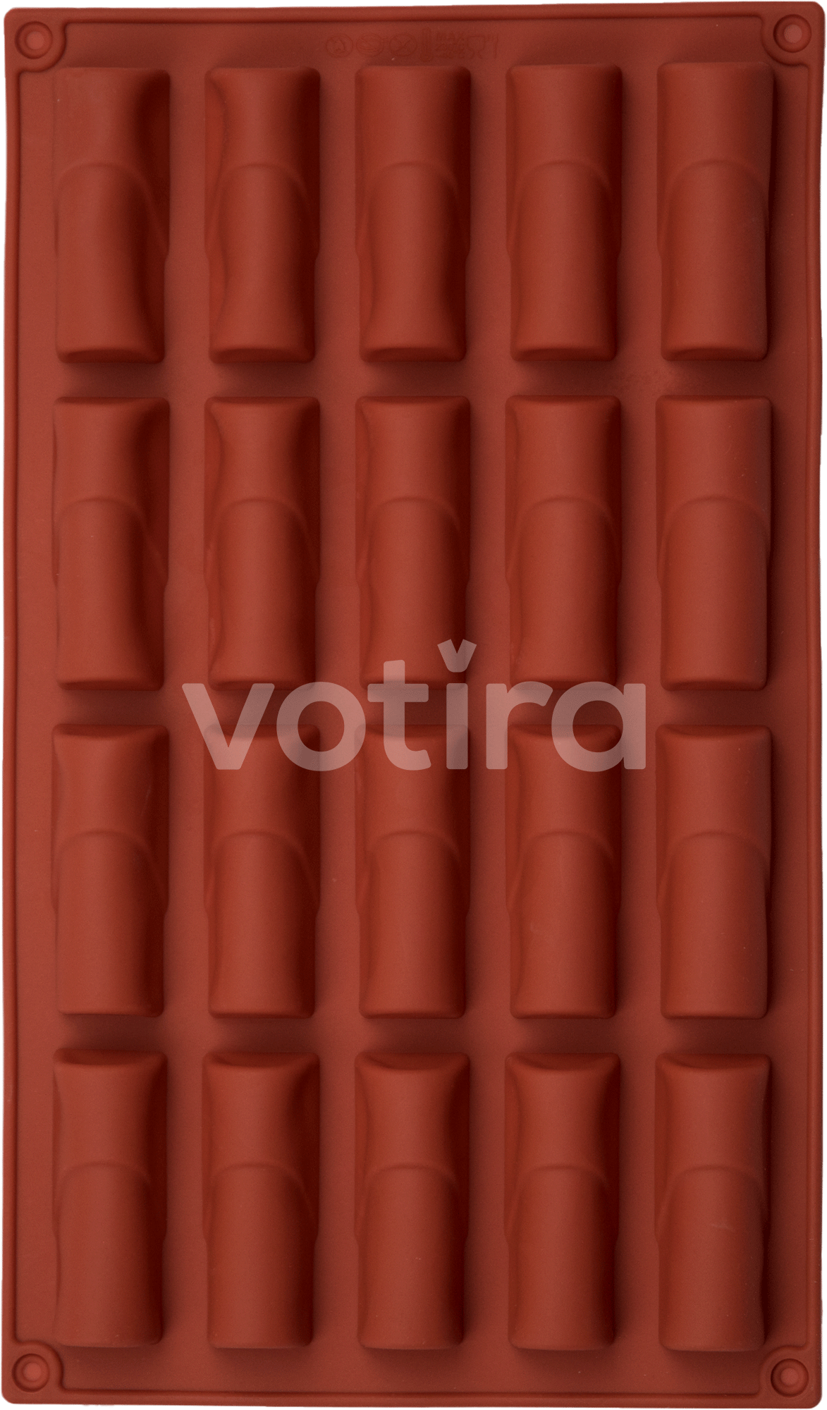 Siliconen bakvorm - Mini Buche - Mal - 20 vormpjes - BPA-vrij