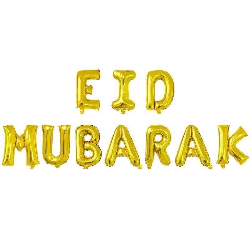 Ballonnen - Eid mubarak - Decoratie - Letters - Goud