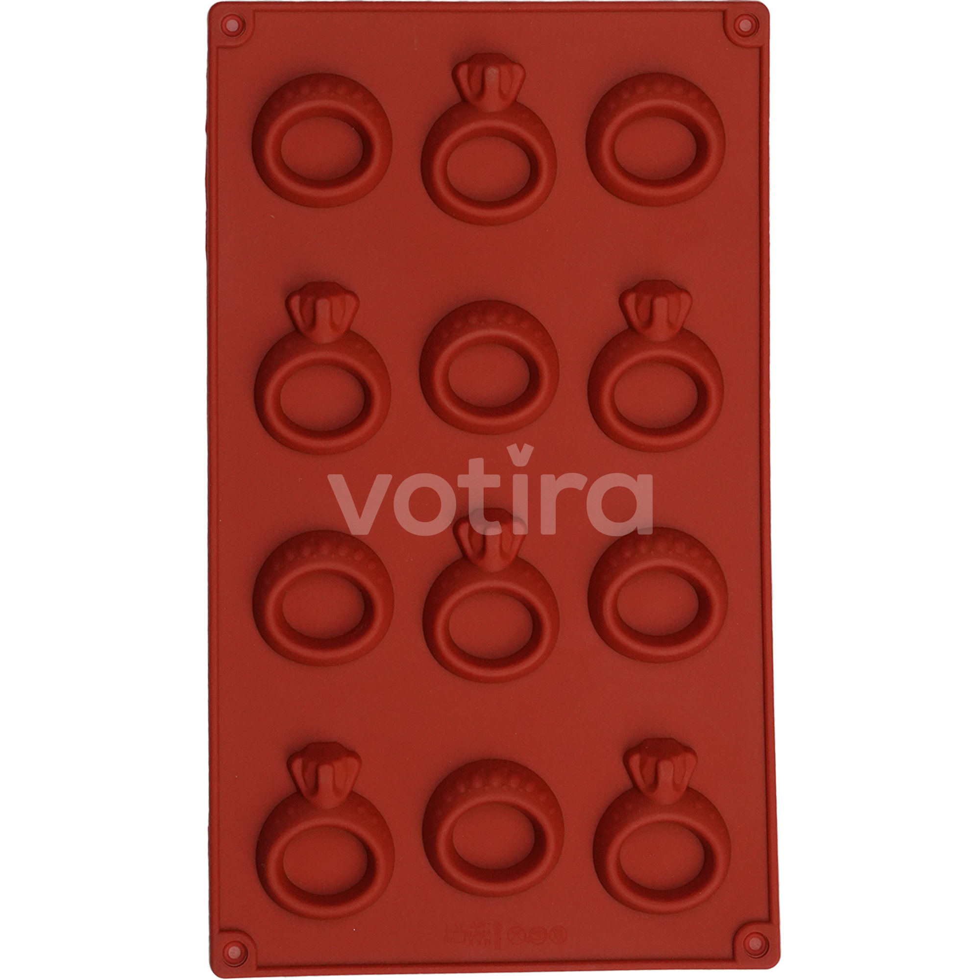 Siliconen bakvorm - Ring - Mal - 12 vormpjes - BPA-vrij