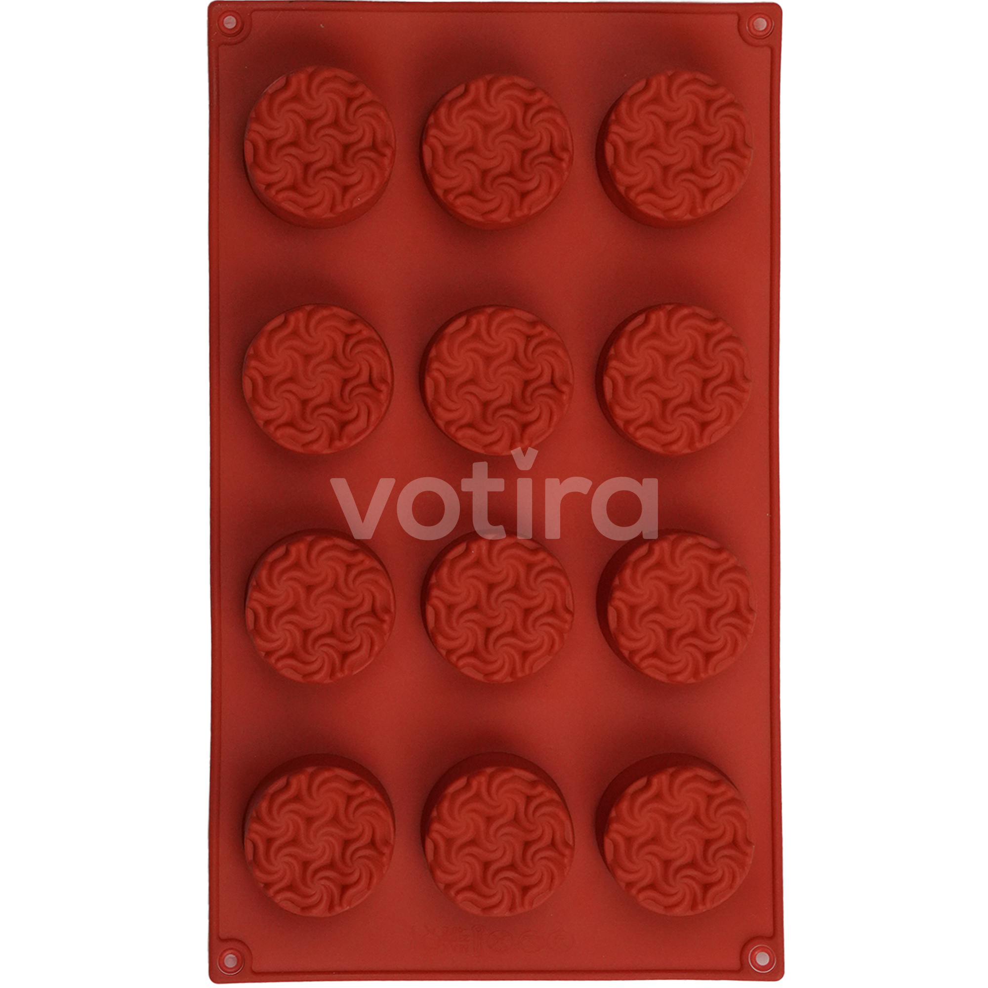 Siliconen bakvorm - Florentine - Mal - 12 vormpjes - BPA-vrij