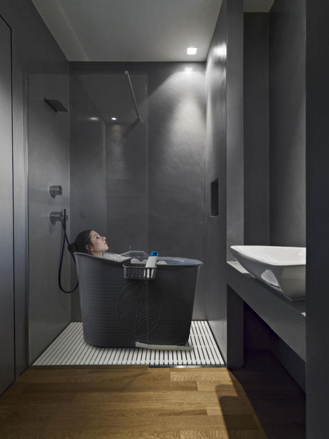 Zitbad Nancy - 200L - Bath Bucket - Grijs