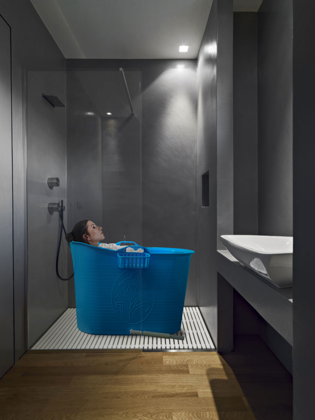Zitbad Nancy - 200L - Bath Bucket - Blauw
