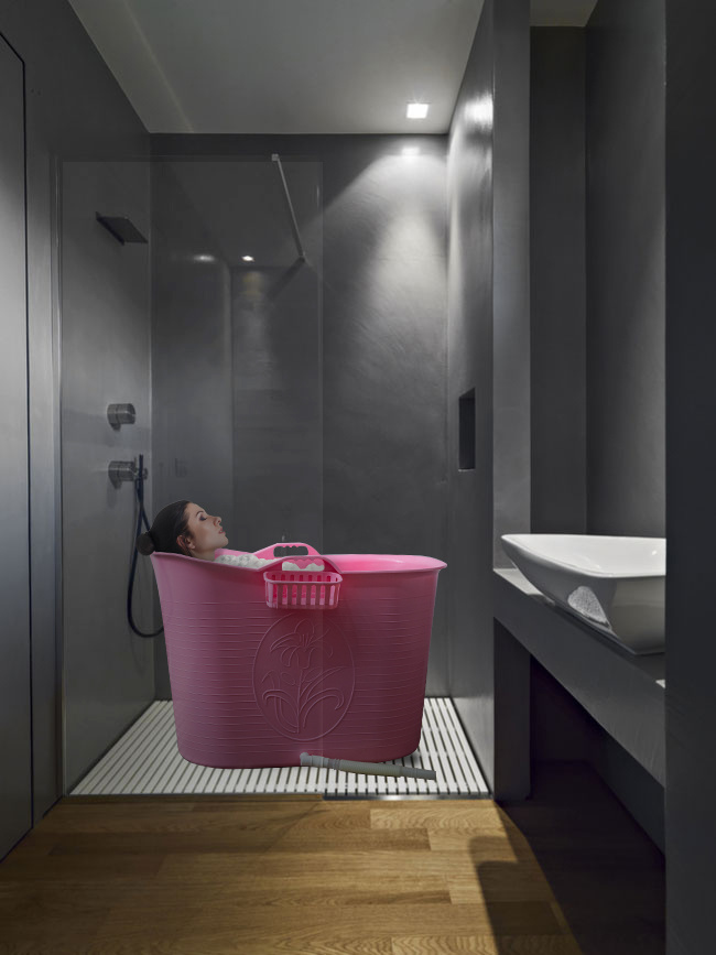 Zitbad Nancy - 200L - Bath Bucket - Roze
