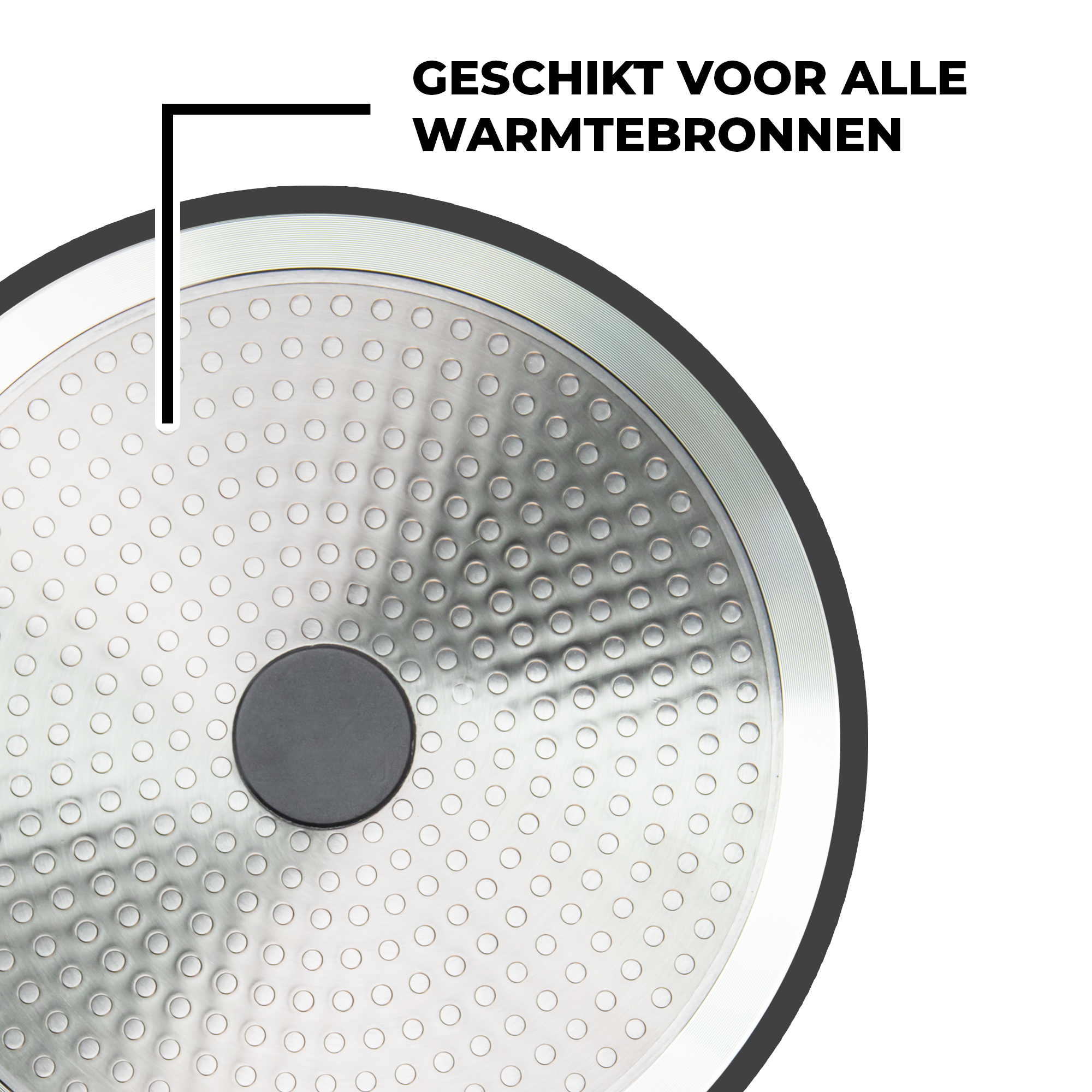 Koekenpannenset - 3-delig - Keramisch - Ø 20, 24 & 28 cm - Zwart