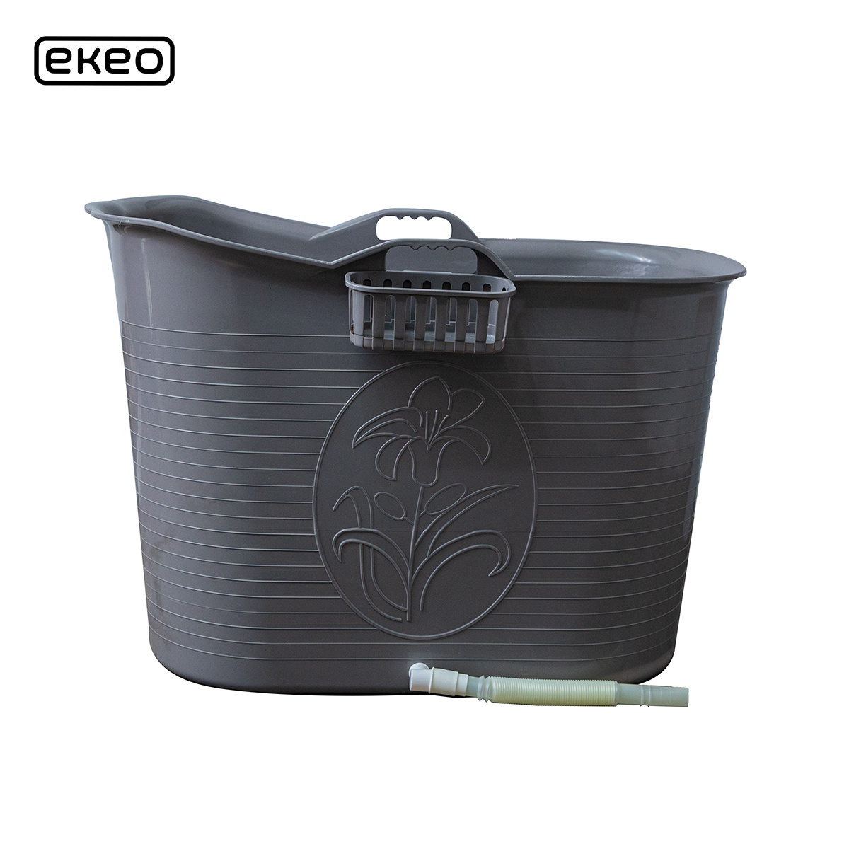 Zitbad Nancy - 200L - Bath Bucket - Inclusief Badrek - Grijs