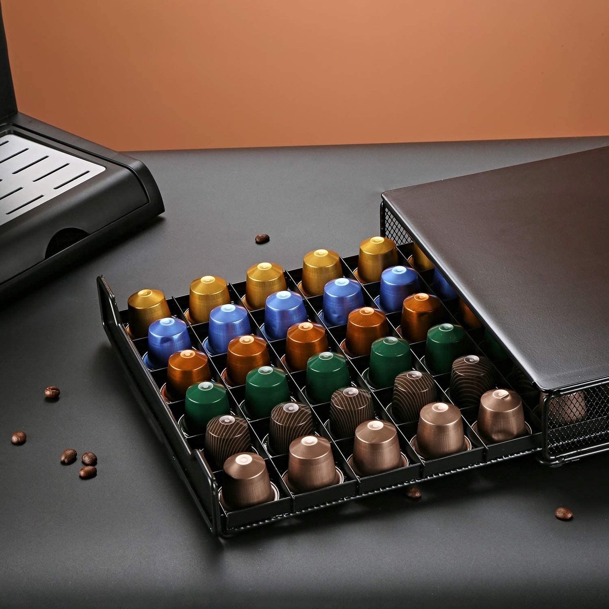 Capsule Houder met Lade - Nespresso Koffie Pad en Cups Houder - 60 stuks