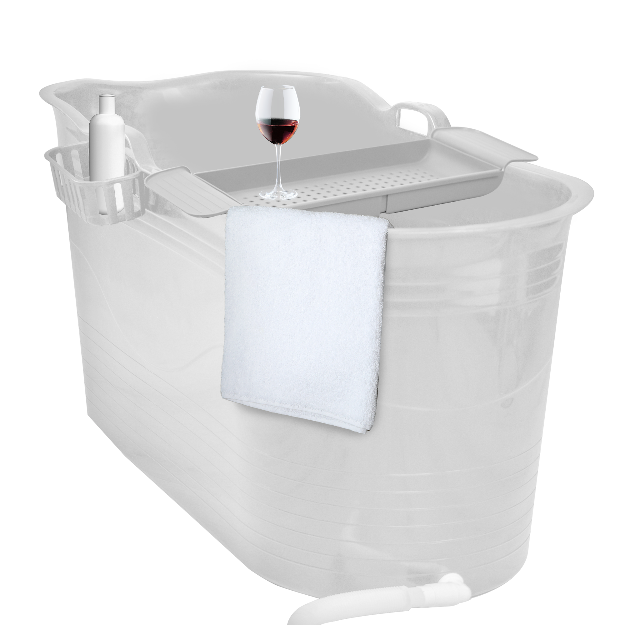 oud Gezamenlijke selectie Leonardoda LIFEBATH - Zitbad Mira - Bath Bucket XL - Inclusief badrek - 400L - Ligbad  122 cm - Wit - VOTIRA - Lifestyle en Wonen