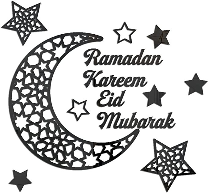 Ramadan/Eid stickers - Muurstickers - Decoratie - Ramadan/Eid versiering - 42 x 45 cm