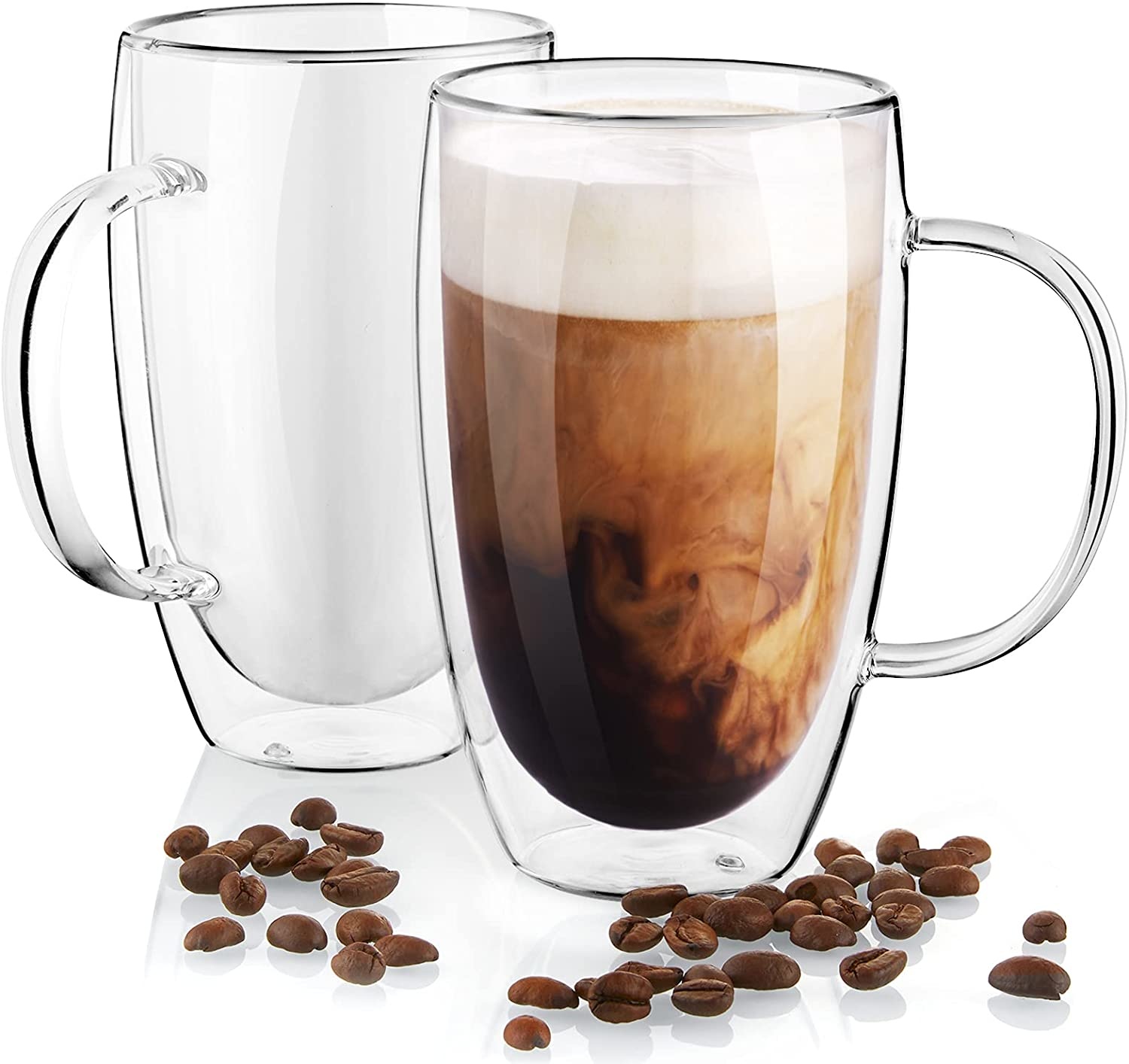 Dubbelwandige glazen - Yara - Koffie/Thee - 450 ml - Set van 2