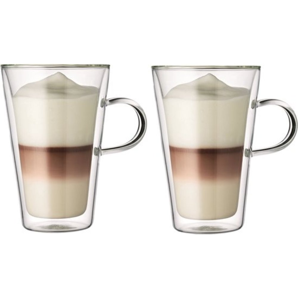 Belachelijk hoofdpijn Leesbaarheid Dubbelwandige glazen - Romaisa - Koffie/Thee - 400 ml - Set van 2 - VOTIRA  - Lifestyle en Wonen