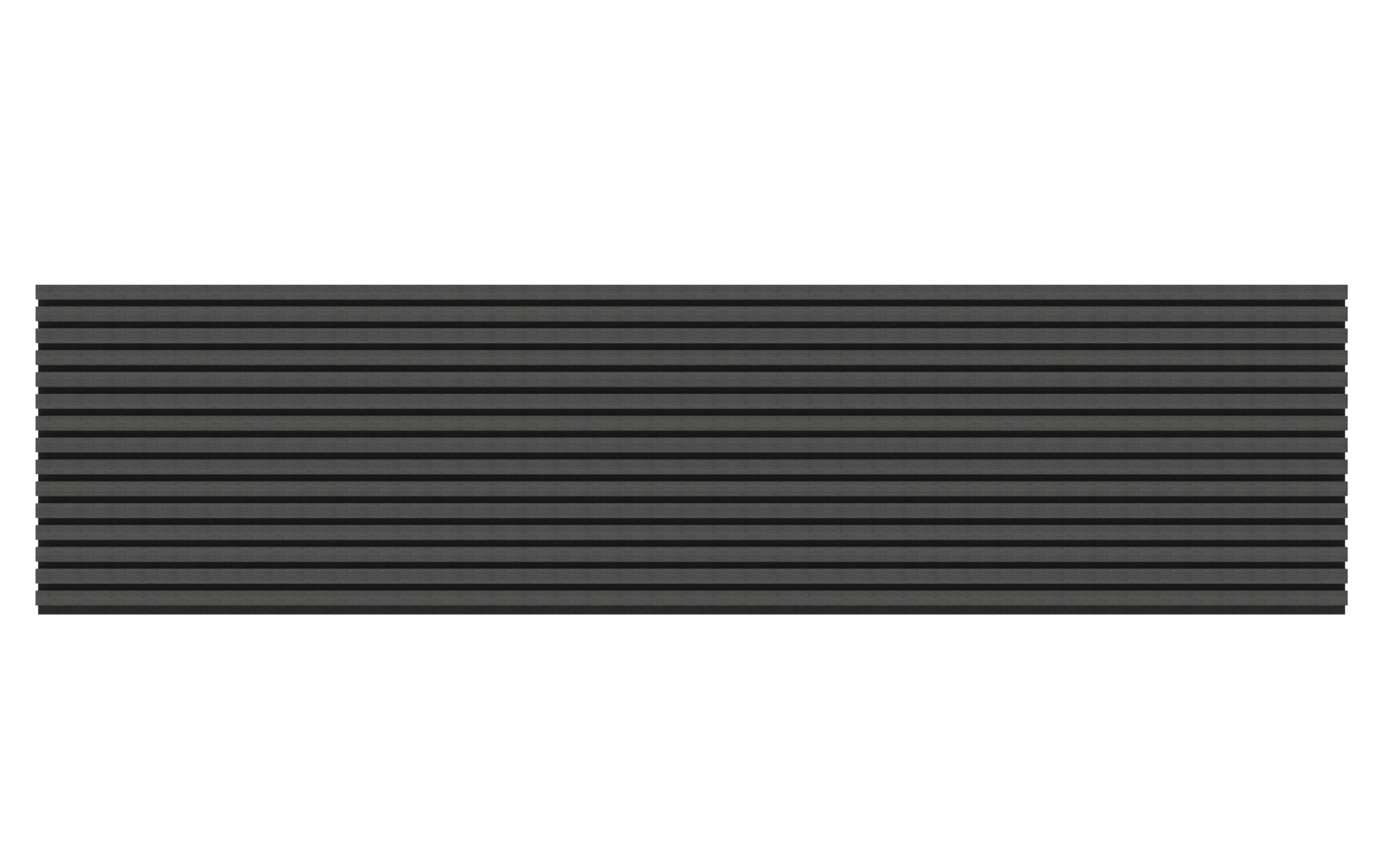 Akupanel - Eiken Zwart - 240 x 60 cm - Lattenwand - Akoestische wandpanelen