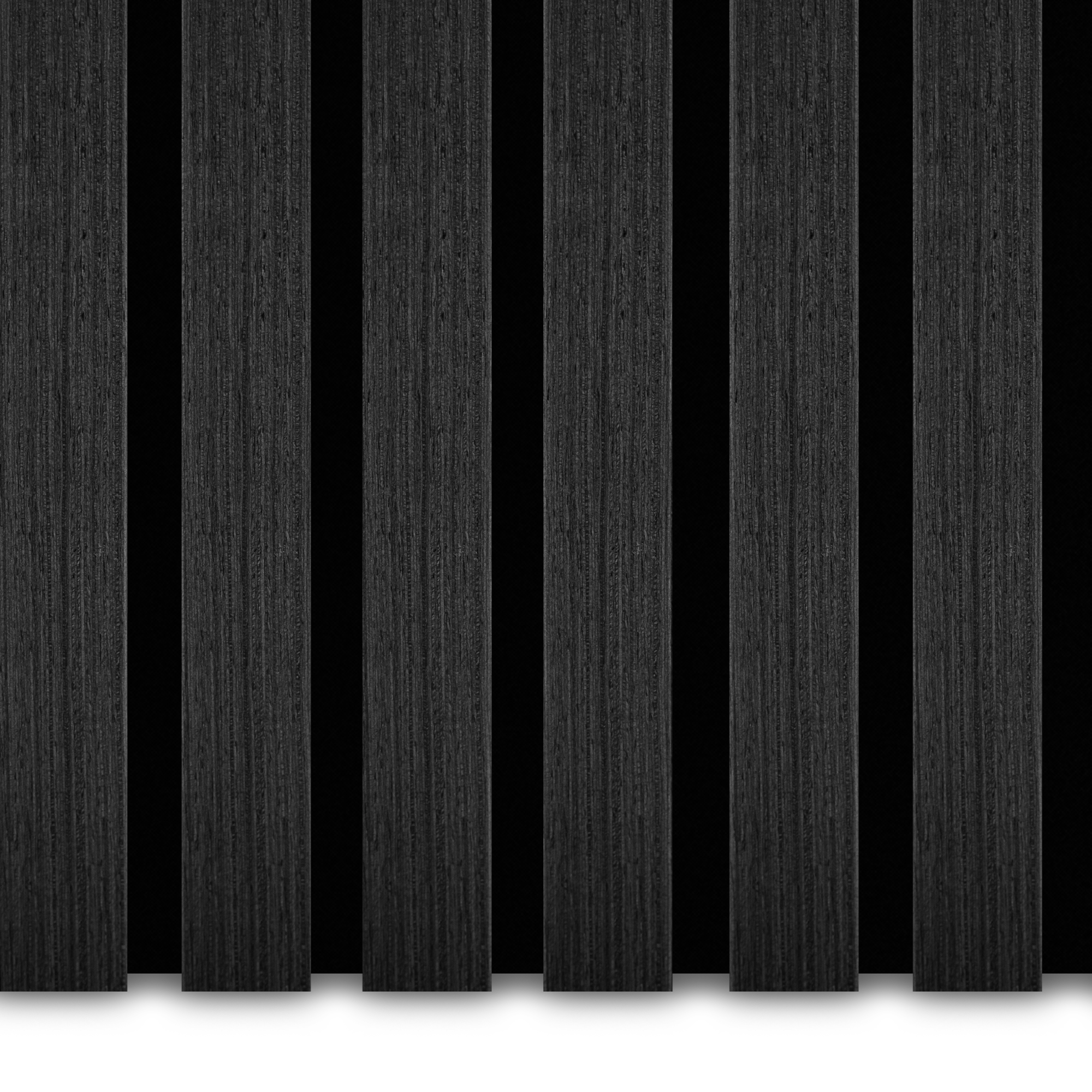 Akupanel - Eiken Zwart - 240 x 60 cm - Lattenwand - Akoestische wandpanelen