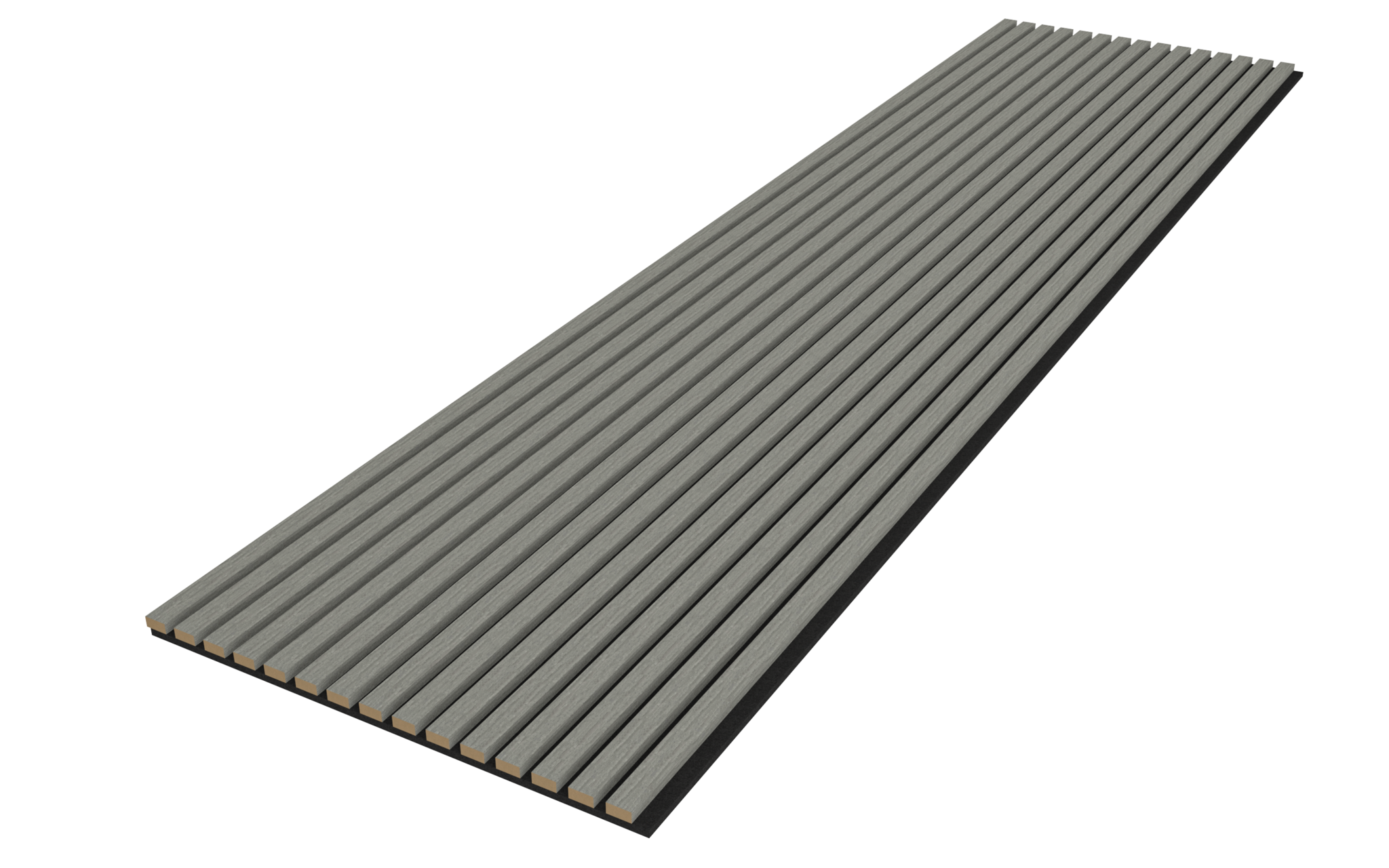 Akupanel - Eiken Grijs - 240 x 60 cm - Lattenwand - Akoestische wandpanelen