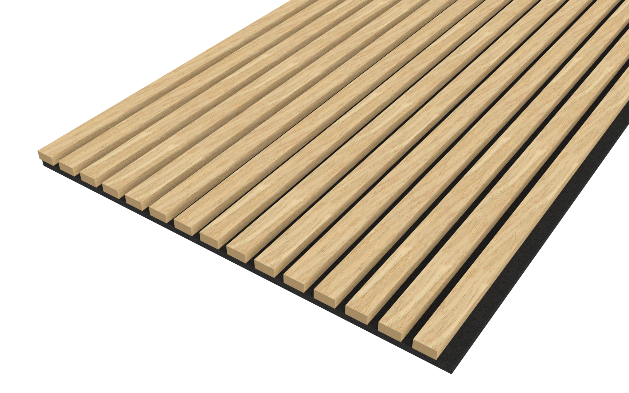 Akupanel - Eiken Naturel - 240 x 60 cm - Lattenwand - Akoestische wandpanelen