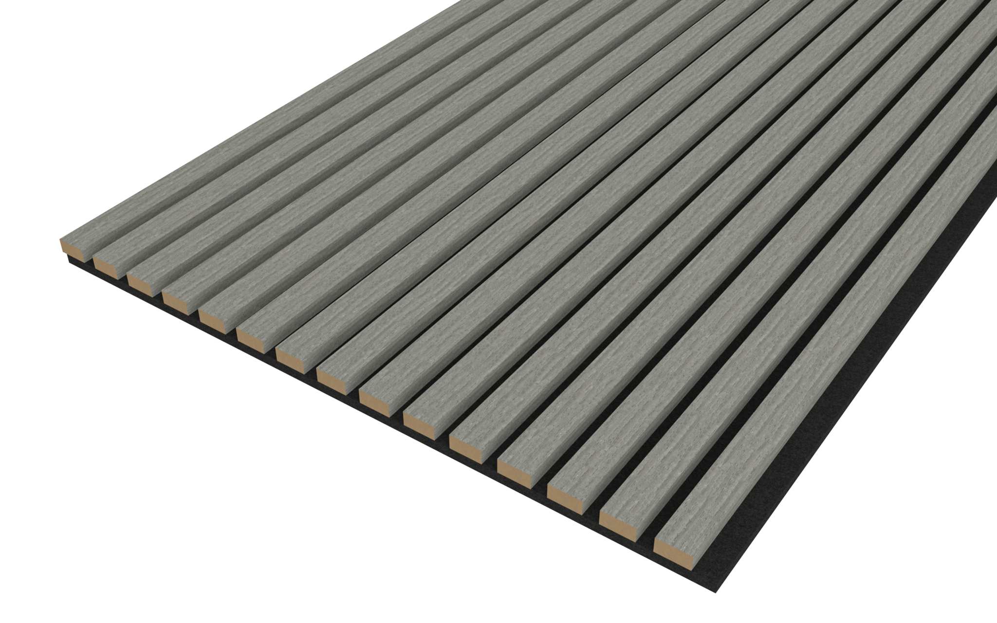 Akupanel - Eiken Grijs - 300 x 60 cm - Lattenwand - Akoestische wandpanelen