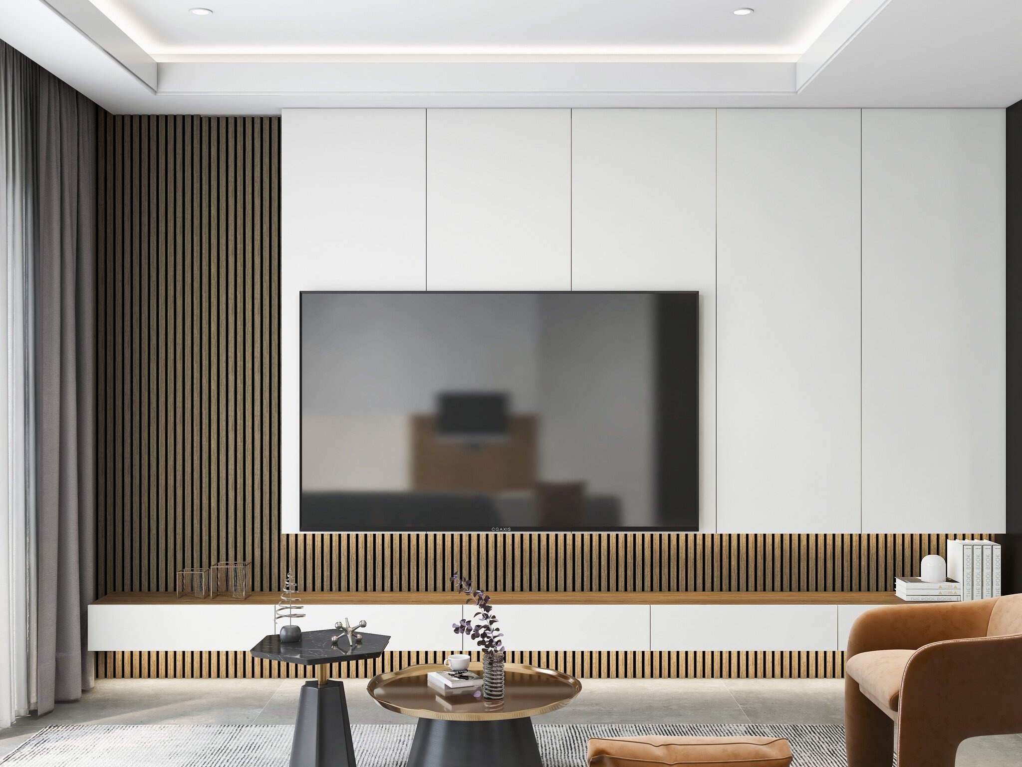 Akupanel - Eiken Walnoot - 300 x 60 cm - Lattenwand - Akoestische wandpanelen