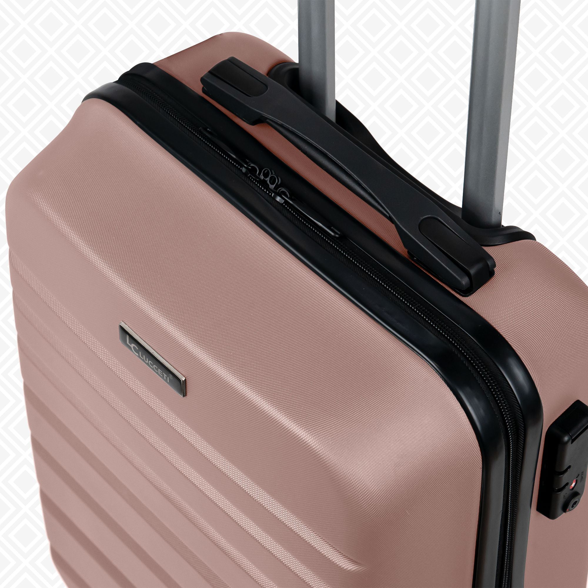 Handbagagekoffer - TSA slot - Reiskoffer - Anti-diefstal - 35 L - 54 x 34 x 20 cm - Roze