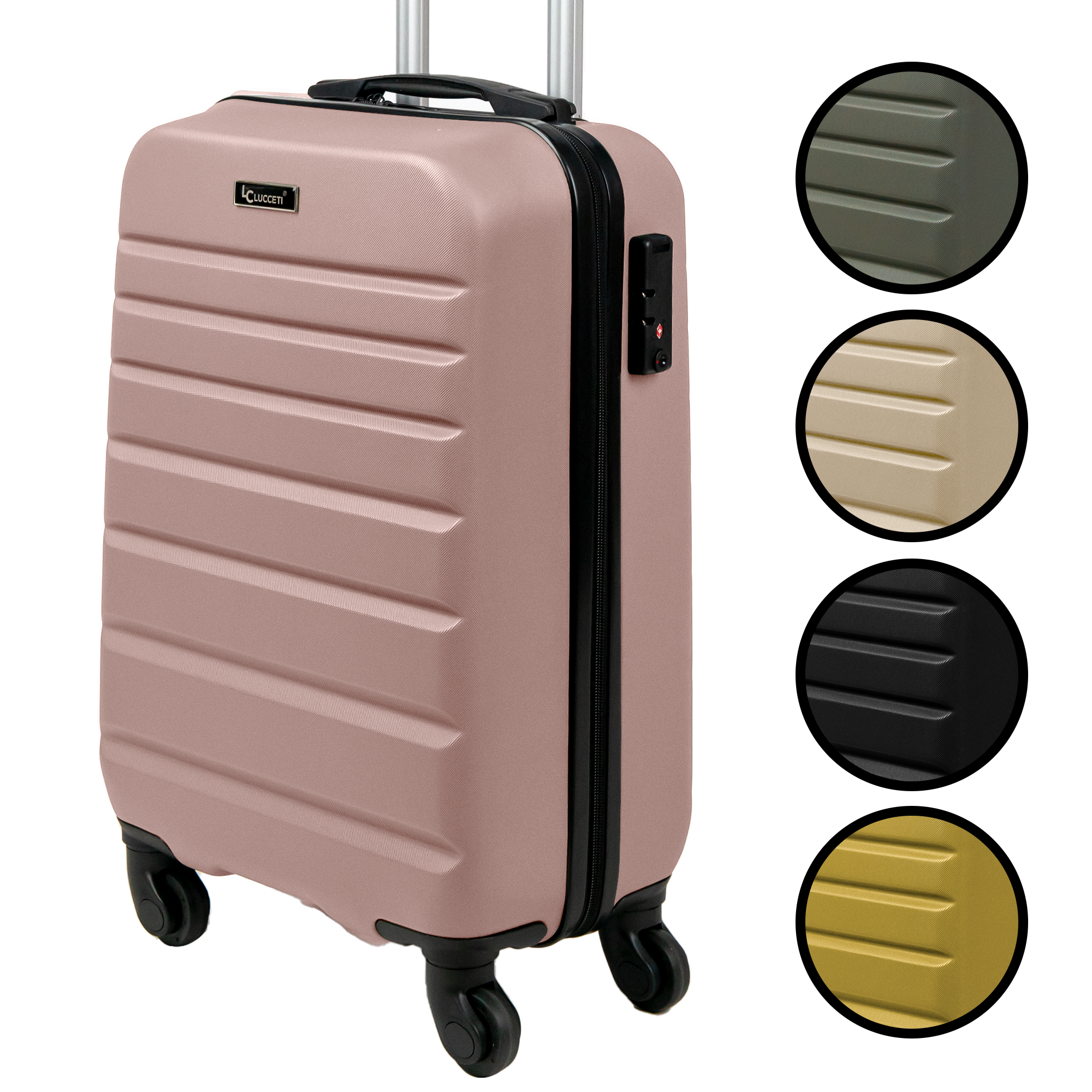 Handbagagekoffer - TSA slot - Reiskoffer - Anti-diefstal - 35 L - 54 x 34 x 20 cm - Roze
