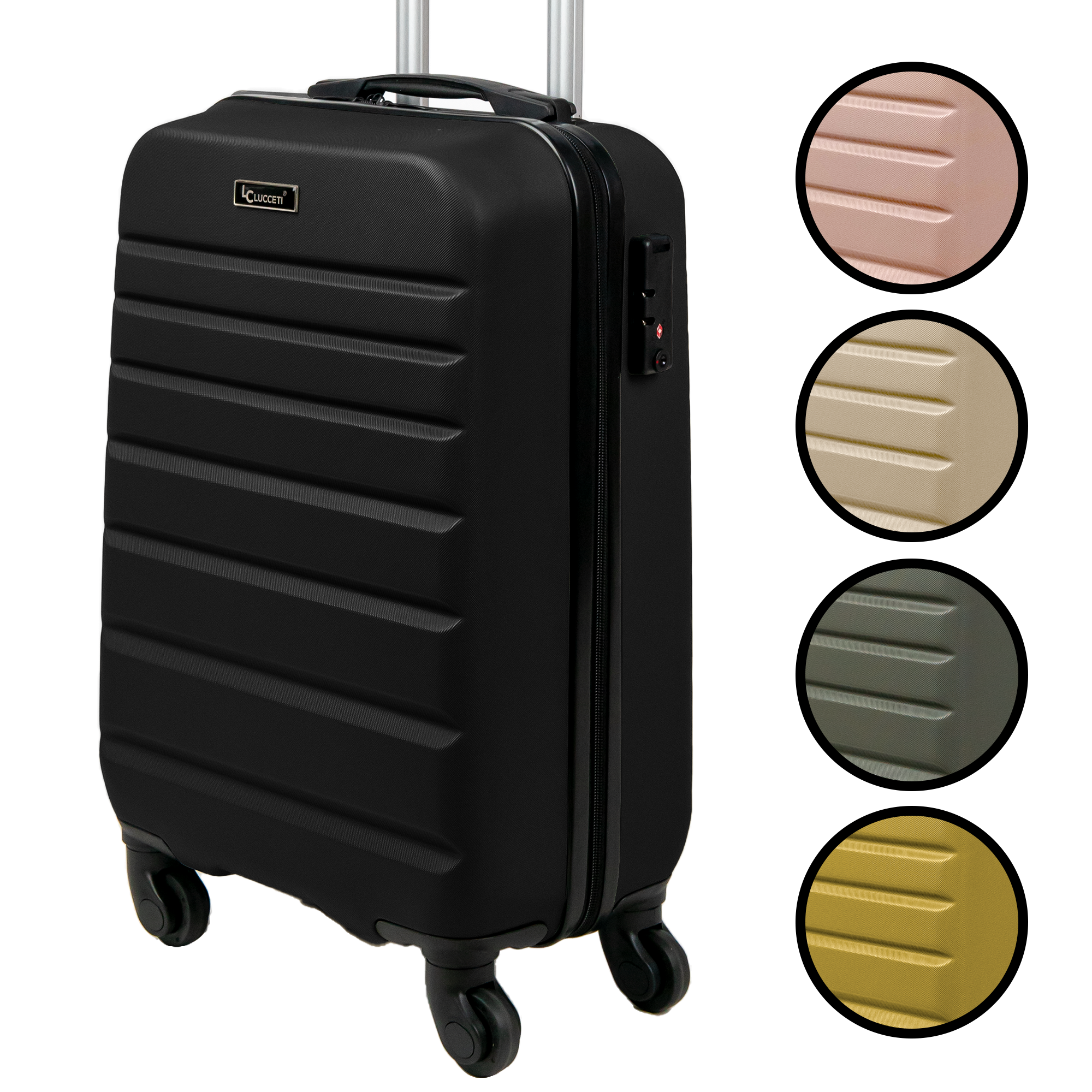Handbagagekoffer - TSA slot - Reiskoffer - Anti-diefstal - 35 L - 54 x 34 x 20 cm - Zwart