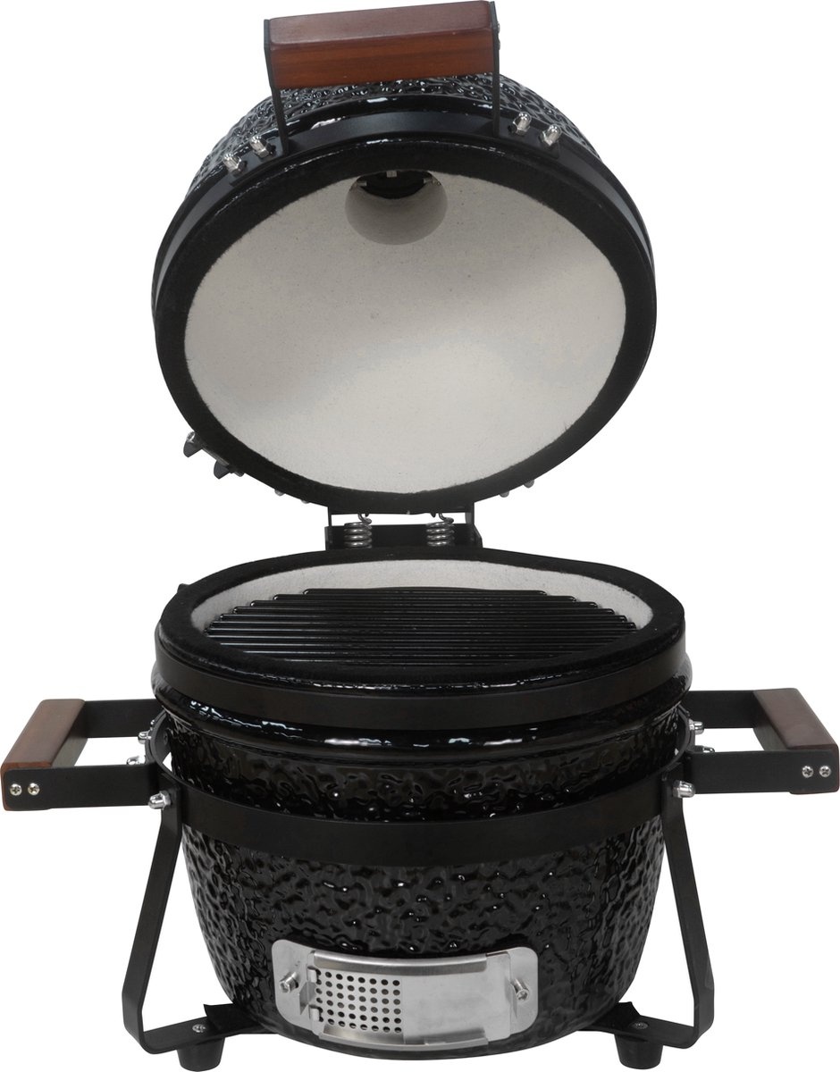 BBQ - Kamado - 13" - Grillmaster - Houtskoolbarbecue – Keramisch - Zwart