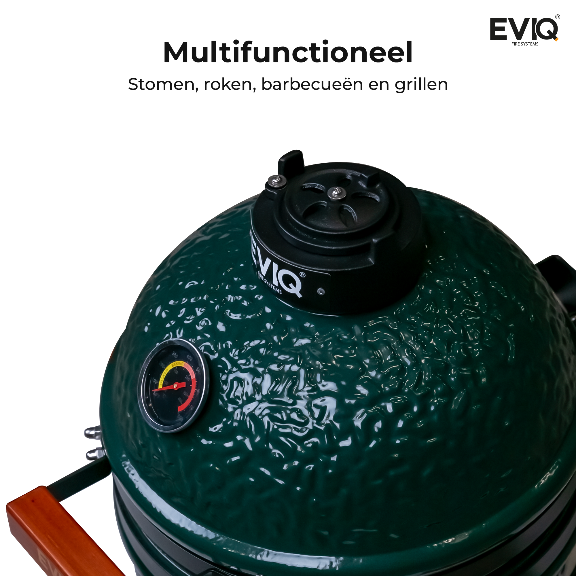 BBQ - Kamado - 13" - Grillmaster - Houtskoolbarbecue – Keramisch - Groen