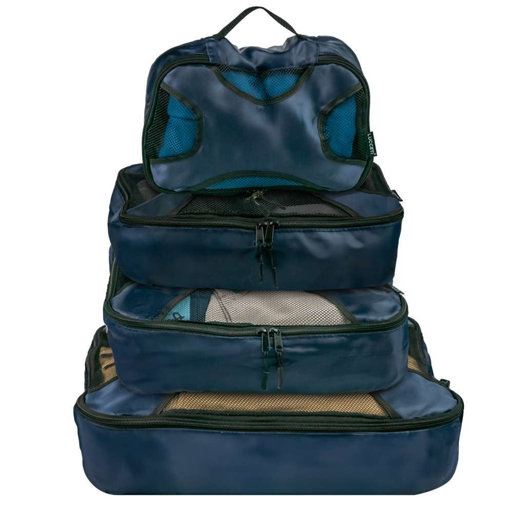 Packing Cubes - Koffer Organizer Set - 4 Delige Set - Voor Koffer en  Backpack - Donkerblauw - Votira - Lifestyle en Wonen