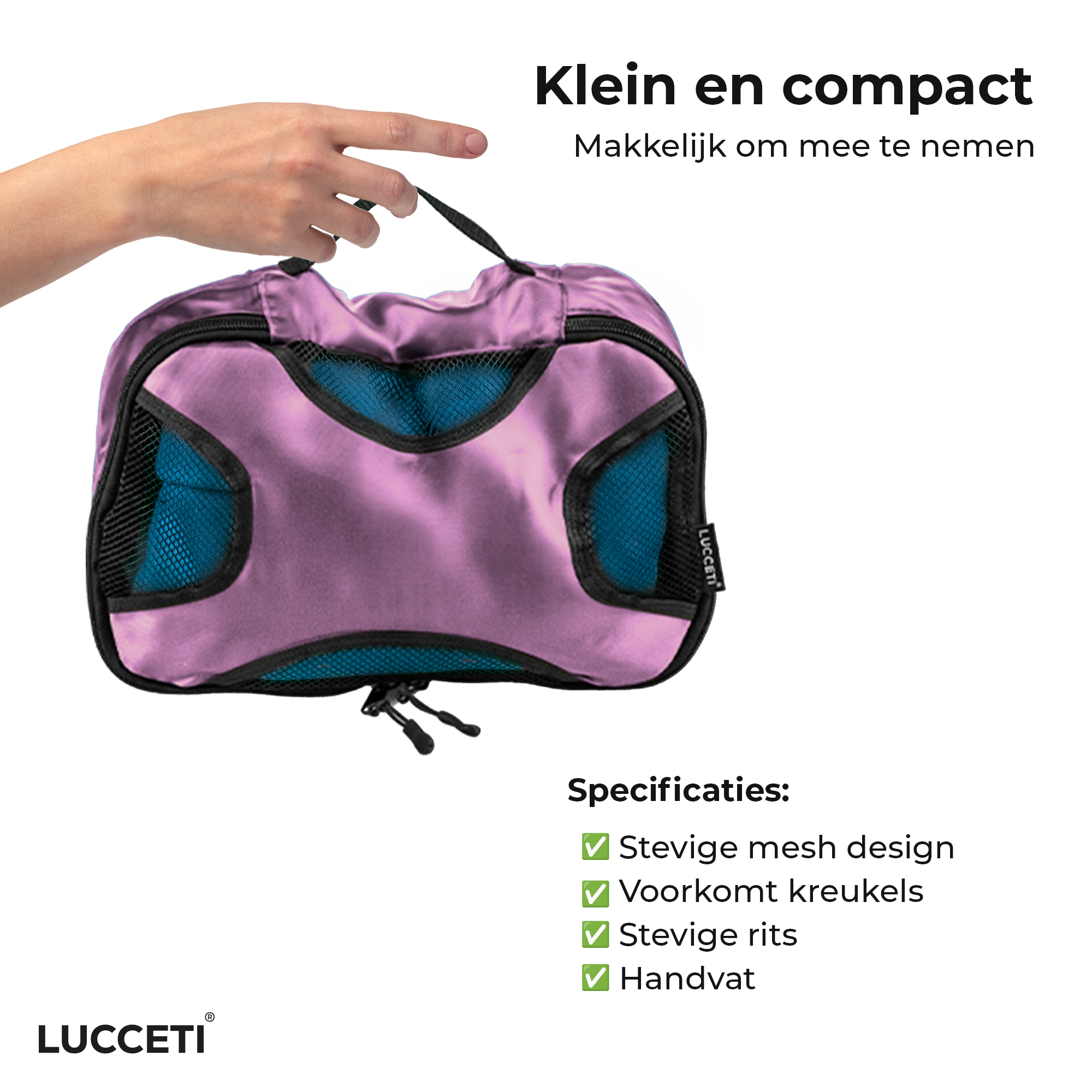 Packing Cubes - Koffer Organizer Set - 4 Delige Set - Voor Koffer en Backpack - Roze