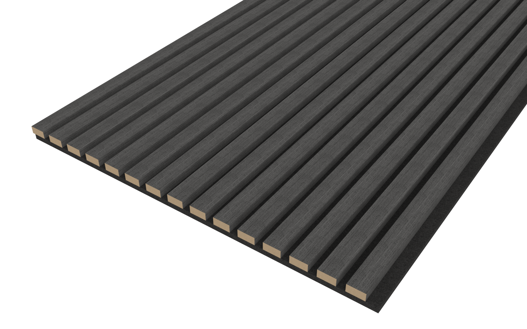 Akupanel - Eiken Zwart - 270 x 60 cm - Lattenwand - Akoestische wandpanelen