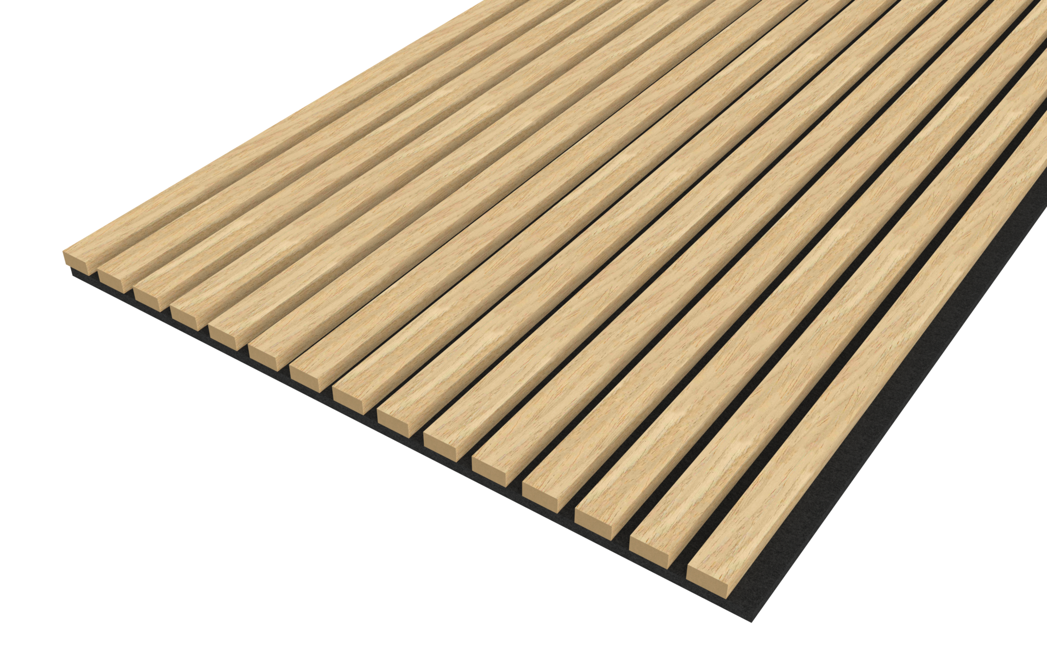 Akupanel - Eiken Naturel - 270 x 60 cm - Lattenwand - Akoestische wandpanelen